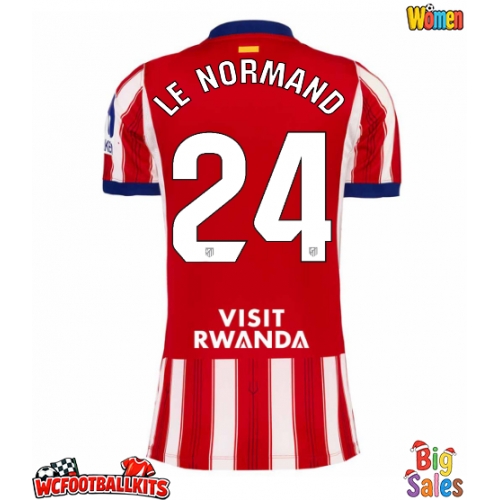 Atletico Madrid Robin Le Normand #24 Replica Home Stadium Shirt for Women 2026-27 Short Sleeve